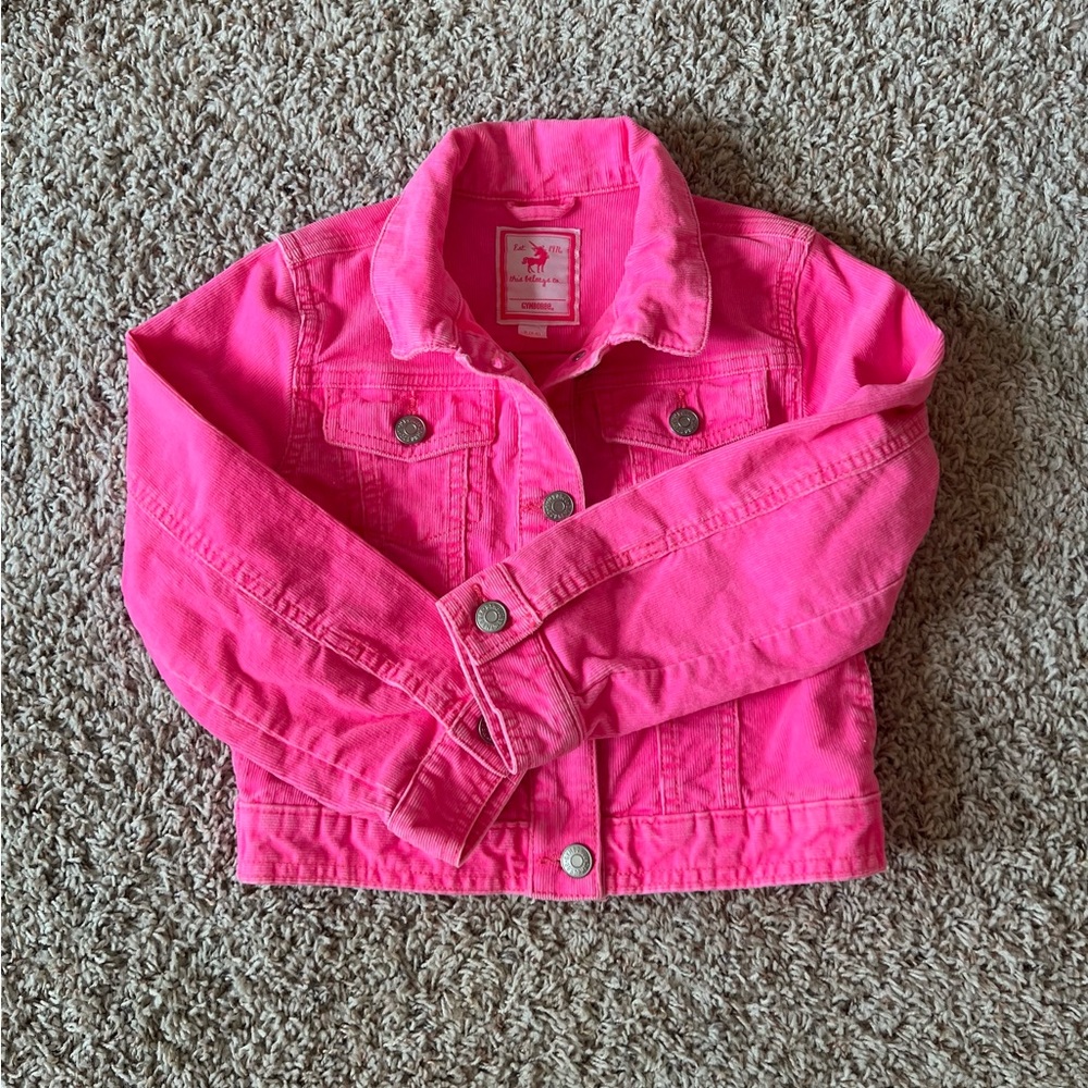 Gymboree hot pink corduroy jacket size small 6/7